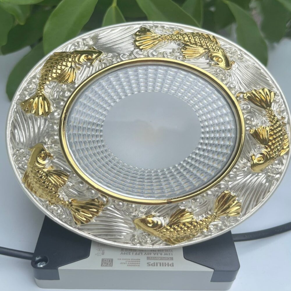 Đèn âm trần đồng cá chép trắng ngọc trai AD-35