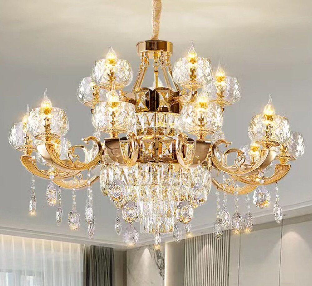 Đèn chùm hợp kim 15 tay 2068